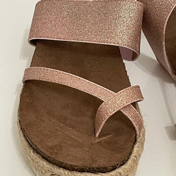 Madden Girl Metallic Rose Gold Espadrilles Sandal Size 7.5 platform - Picture 9 of 16